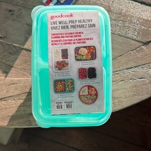 Goodcook Turquoise Meal Prep Food Storage Container